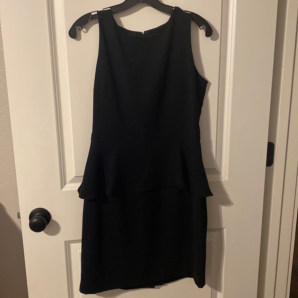 Black peplum dress